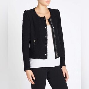 IRO Agnette Tweed Zip Jacket in Black
